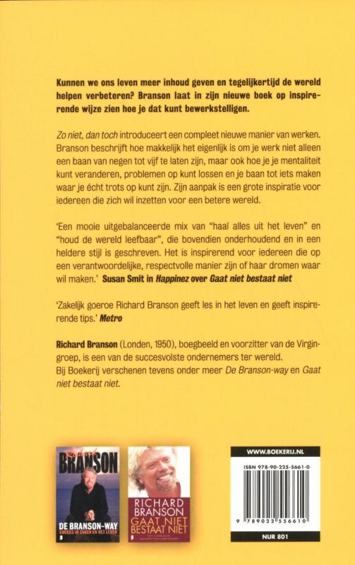 Achterkant van Zo niet, dan toch