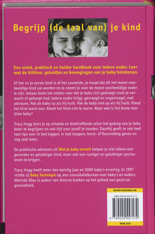 Achterkant van Wat je baby vertelt