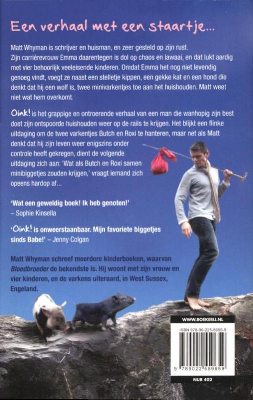 Achterkant van Oink!