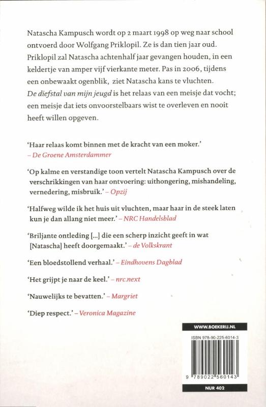 Achterkant van Diefstal van mijn jeugd