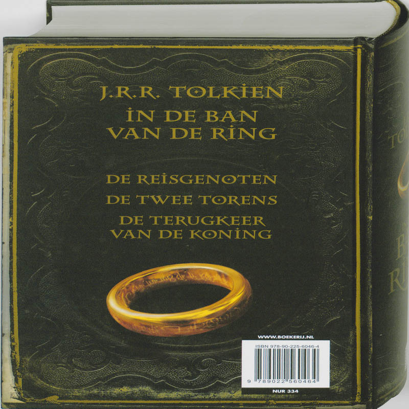 Achterkant van in de ban van de ring