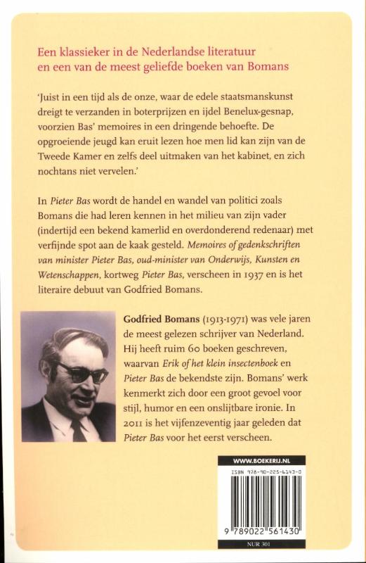 Achterkant van Pieter Bas