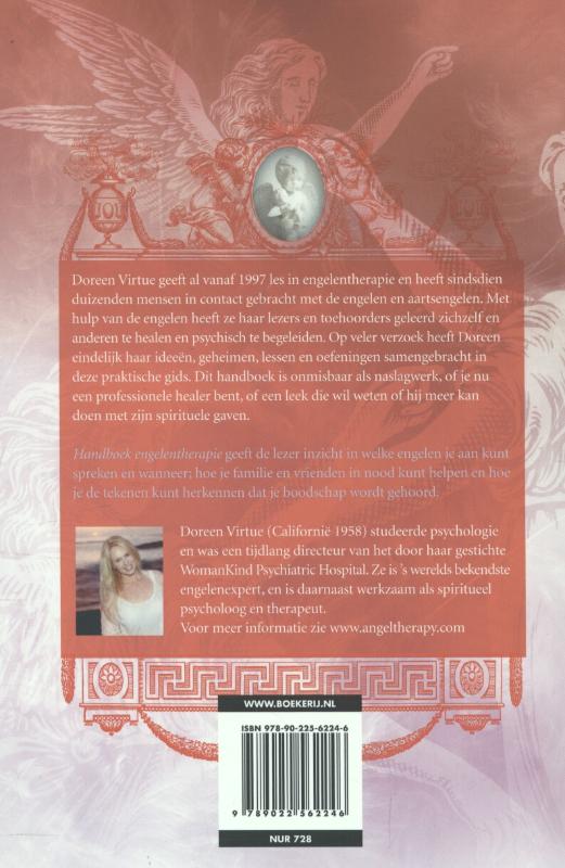 Achterkant van Handboek engelentherapie