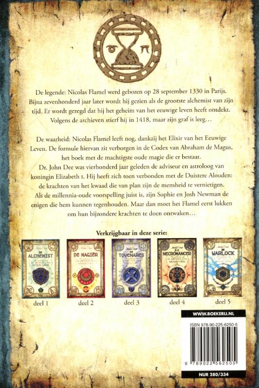 Achterkant van De alchemist
