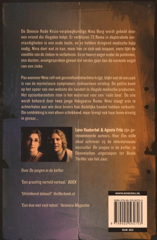 Achterkant van Een stille dood