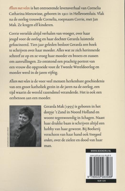 Achterkant van Alleen met velen