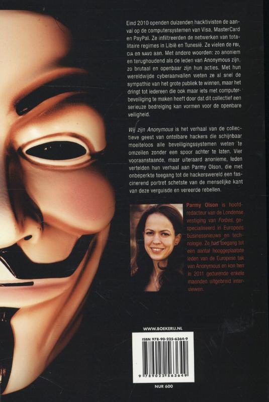 Achterkant van Wij zijn anonymous