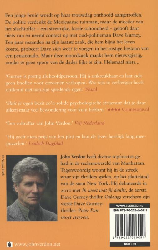 Achterkant van Sluit je ogen