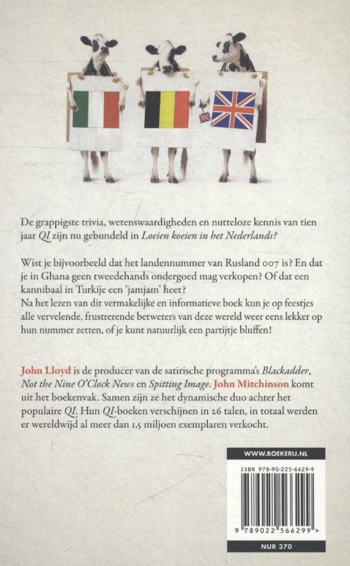 Achterkant van Loeien koeien in het Nederlands