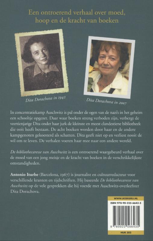 Achterkant van De bibliothecaresse van Auschwitz