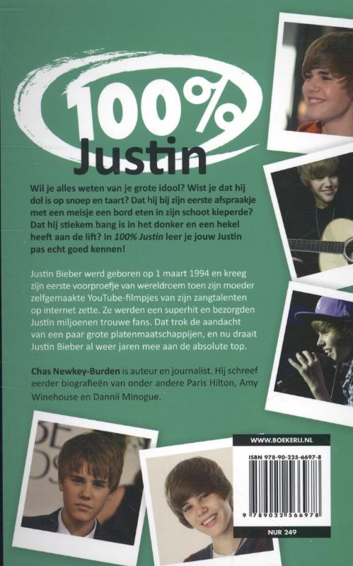Achterkant van 100% Justin