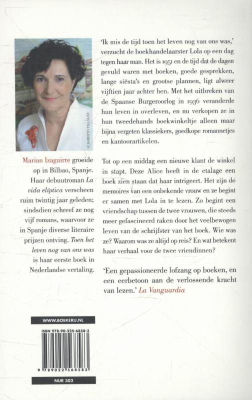 Achterkant van Toen het leven nog van ons was