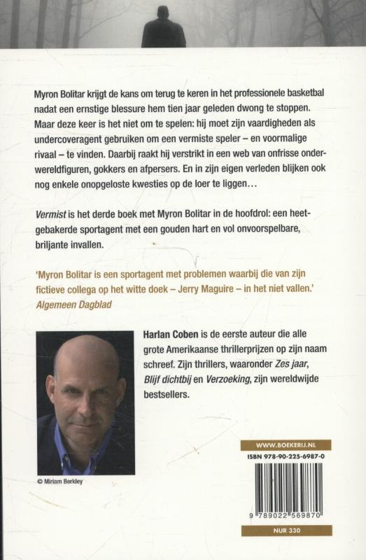 Achterkant van Vermist