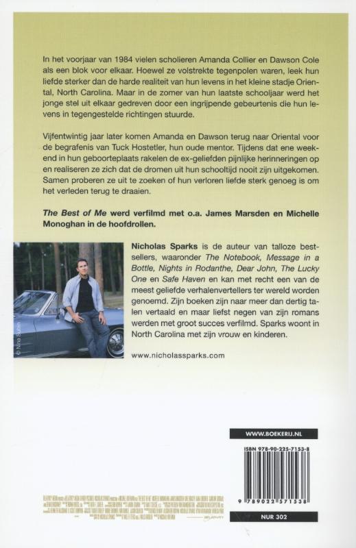 Achterkant van The best of Me
