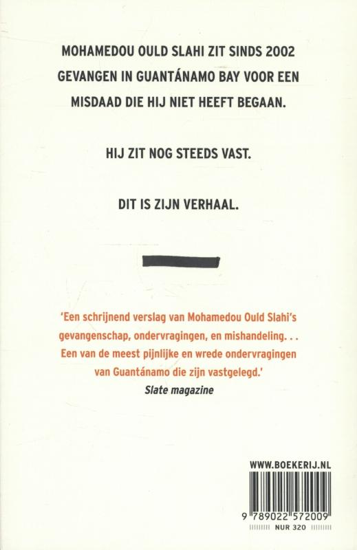 Achterkant van Guantánamo dagboek