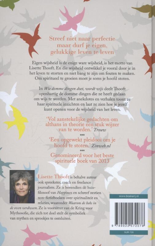 Achterkant van Wie domme dingen doet wordt wijs