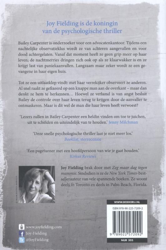 Achterkant van Ik hou je in de gaten