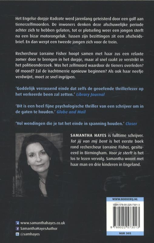 Achterkant van Voor je sterft