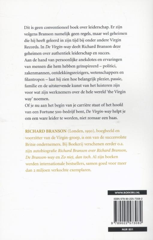 Achterkant van De virgin-way
