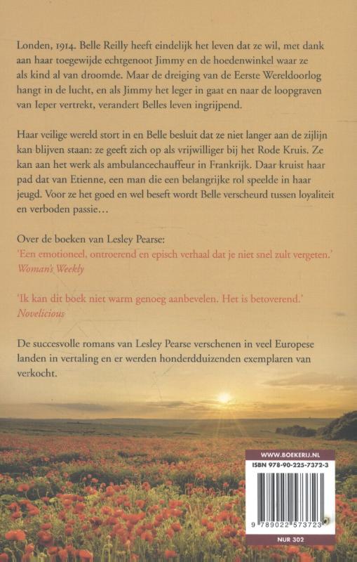 Achterkant van Een veld vol klaprozen