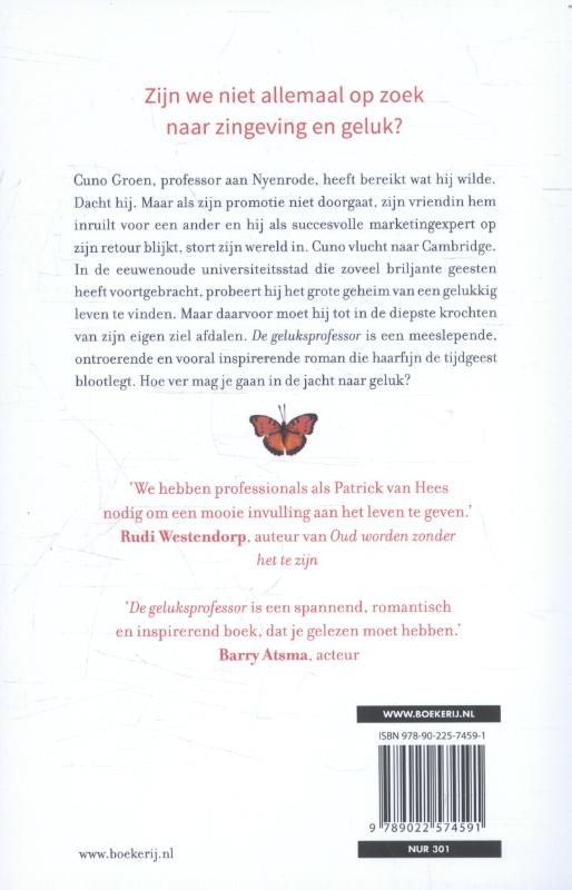 Achterkant van De geluksprofessor