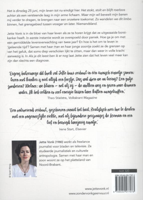 Achterkant van Als je dit leest ben ik er nog