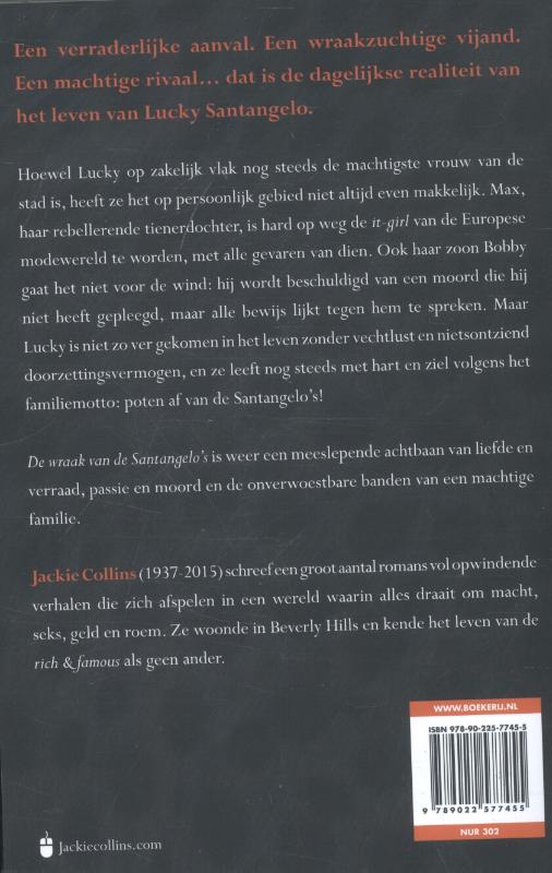 Achterkant van De wraak van de Santangelo's