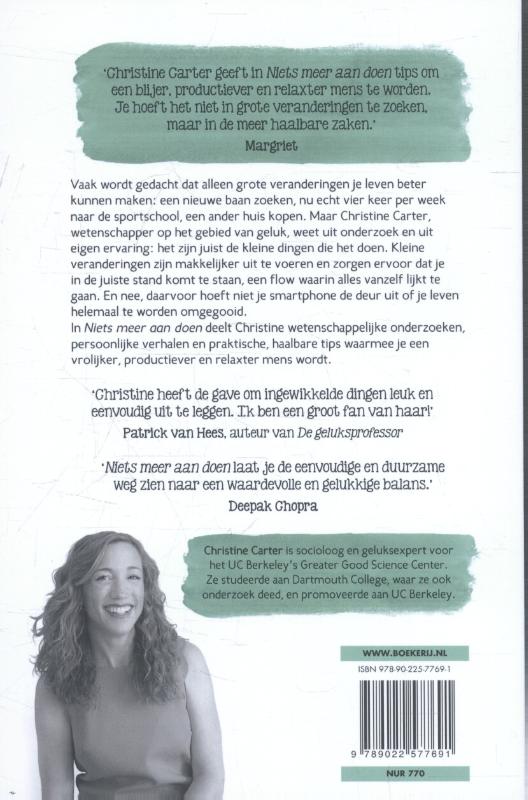 Achterkant van Niets meer aan doen