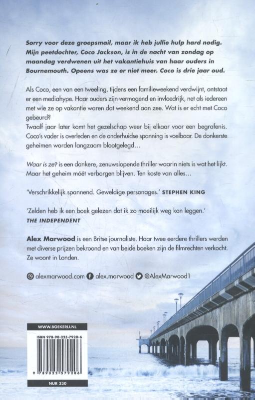 Achterkant van Waar is ze?