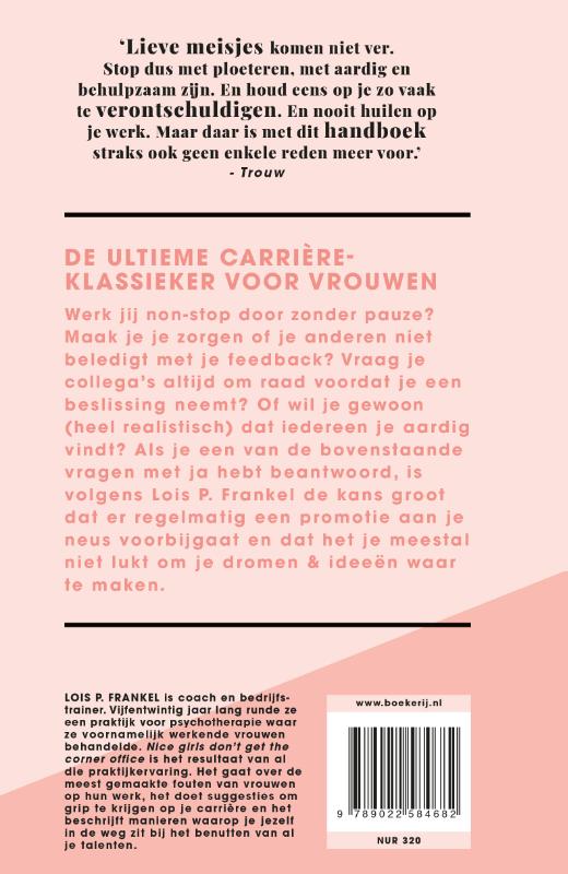 Achterkant van Nice girls don't get the corner office