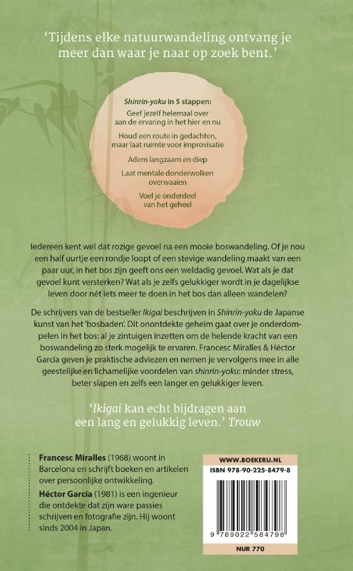 Achterkant van Shinrin-yoku