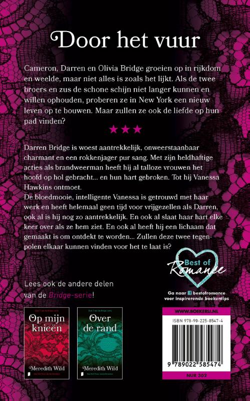 Achterkant van Door het vuur