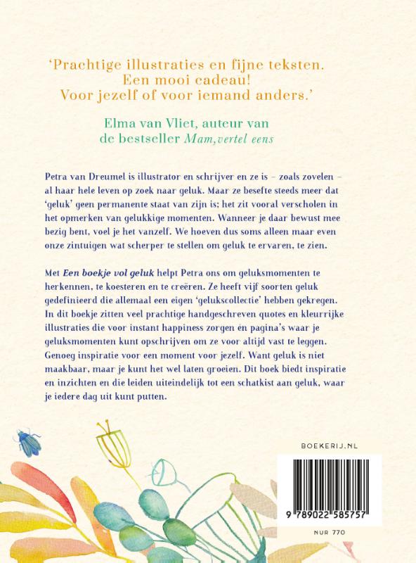 Achterkant van Een boekje vol geluk