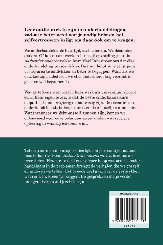 Achterkant van Authentiek onderhandelen
