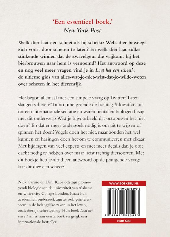 Achterkant van Laat het een scheet?