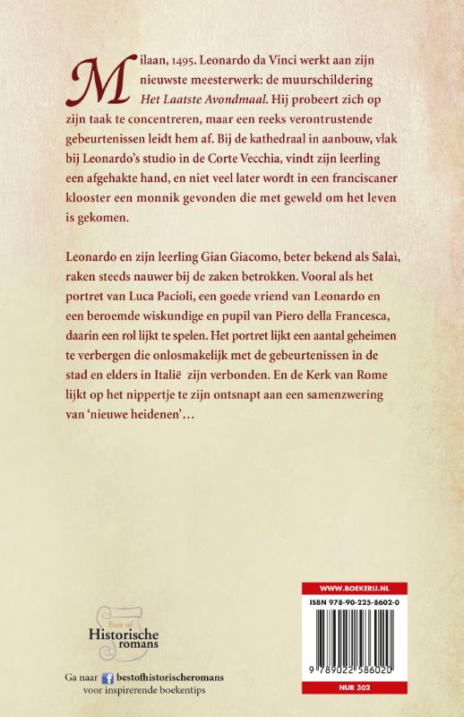 Achterkant van Het geheim van Leonardo da Vinci