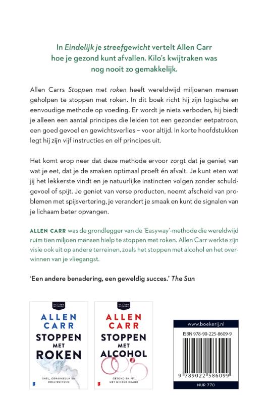 Achterkant van Eindelijk je streefgewicht