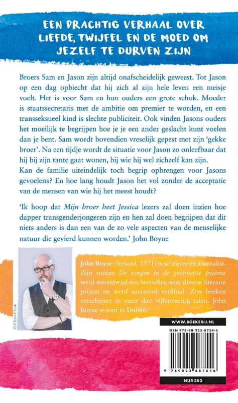 Achterkant van Mijn broer heet Jessica