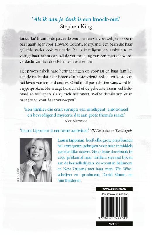 Achterkant van Als ik aan je denk