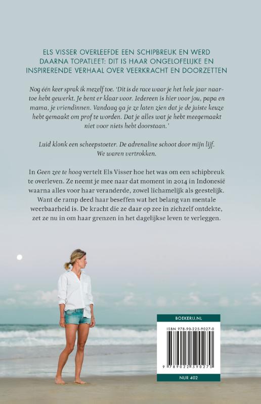 Achterkant van Geen zee te hoog
