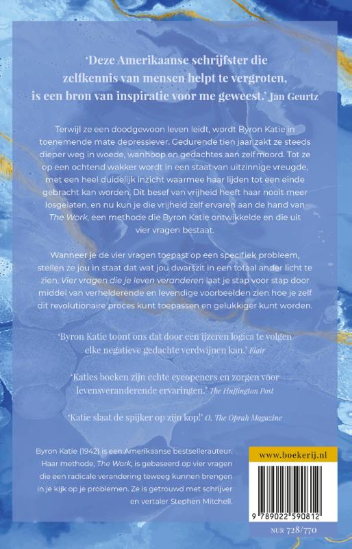 Achterkant van Vier vragen die je leven veranderen