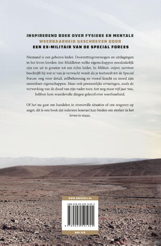 Achterkant van Militair, sniper, survivor