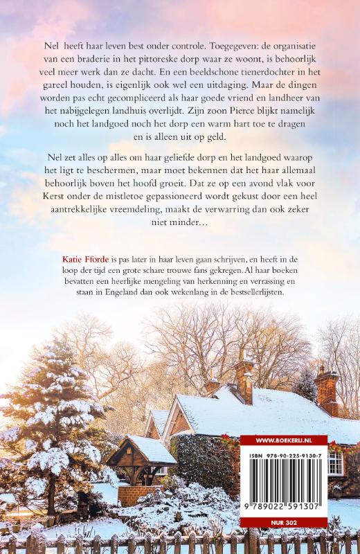 Achterkant van Een kus met Kerstmis