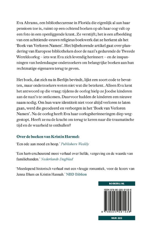 Achterkant van Het boek van verloren namen
