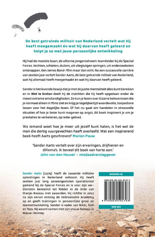 Achterkant van Niet te breken