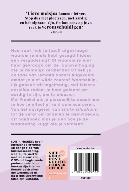 Achterkant van Nice girls don't speak up