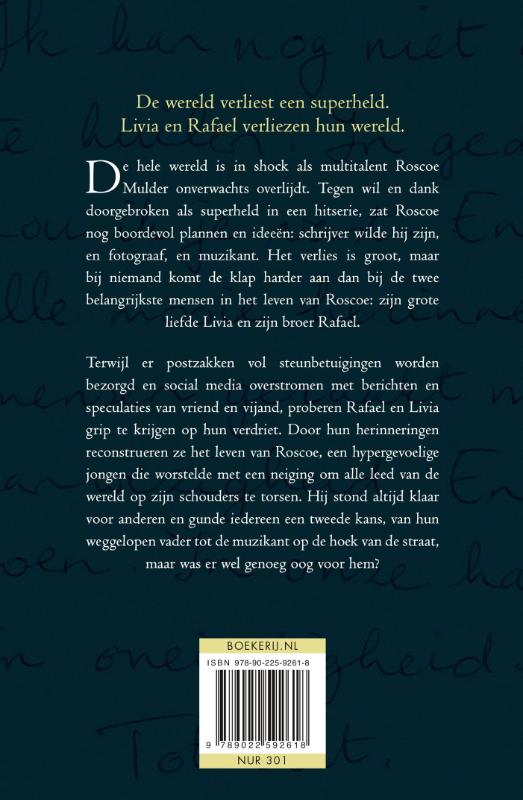 Achterkant van Vaarwel Roscoe