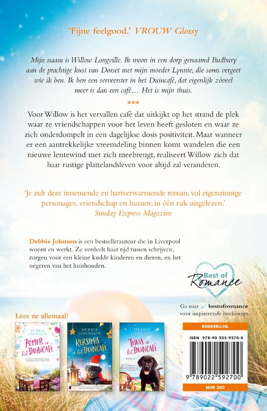 Achterkant van Zonnige dagen in het Duincafé