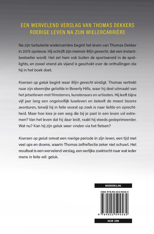 Achterkant van Koersen op geluk