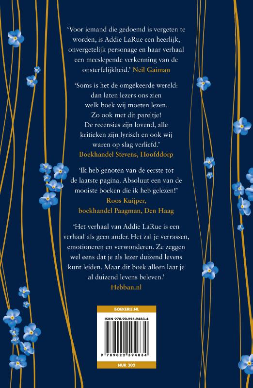 Achterkant van Het onzichtbare leven van Addie LaRue